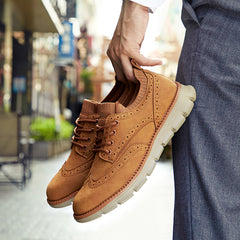 Men's Wingtip Brogue Lace Up Business Casual Shoes