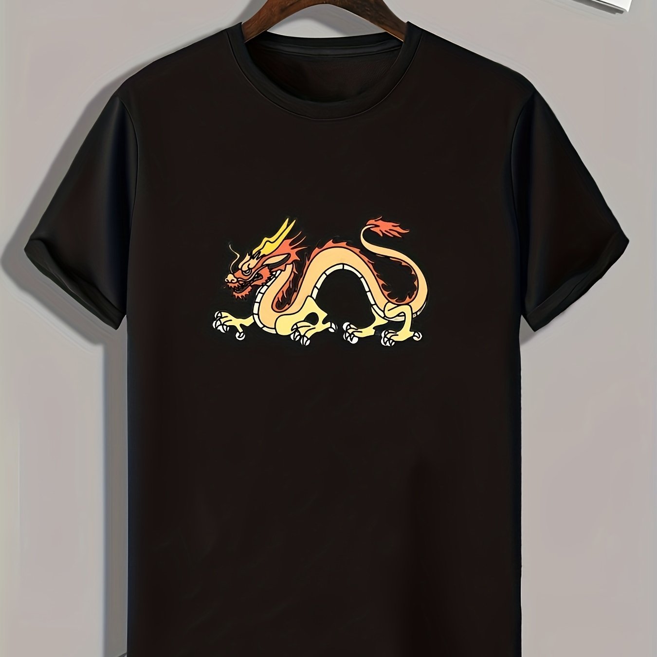 Dragon Print Men's Graphic T shirt Casual Comfy Tees For Summer