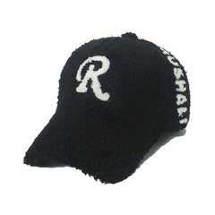 R Plush Baseball Cap with Ear Protection for Women
