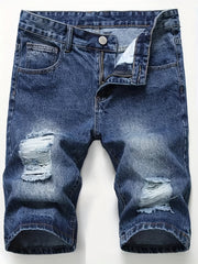 Men's Street Style Distressed Denim Shorts