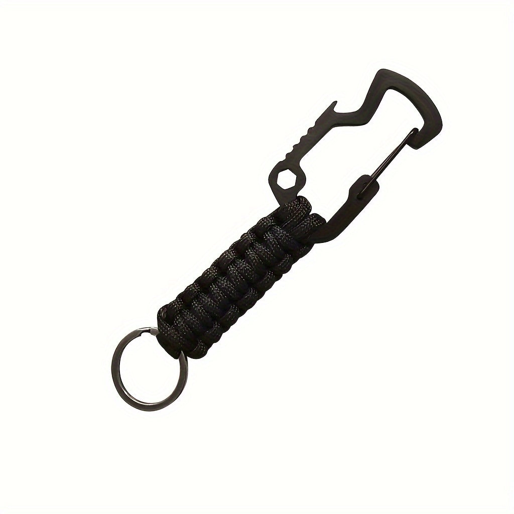 Outdoor Climbing 7-Core Cord Rope Keychain Carabiner DIY Buckle