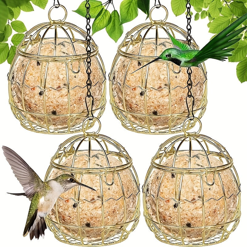 Outdoor Bird Cage Feeder Spring Hanging Bird Feeder Garden Yard Feeder