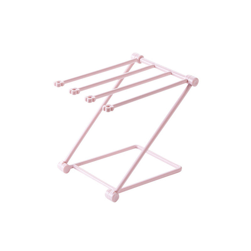 1pc Folding Vertical Desktop Storage Rack For Kitchen