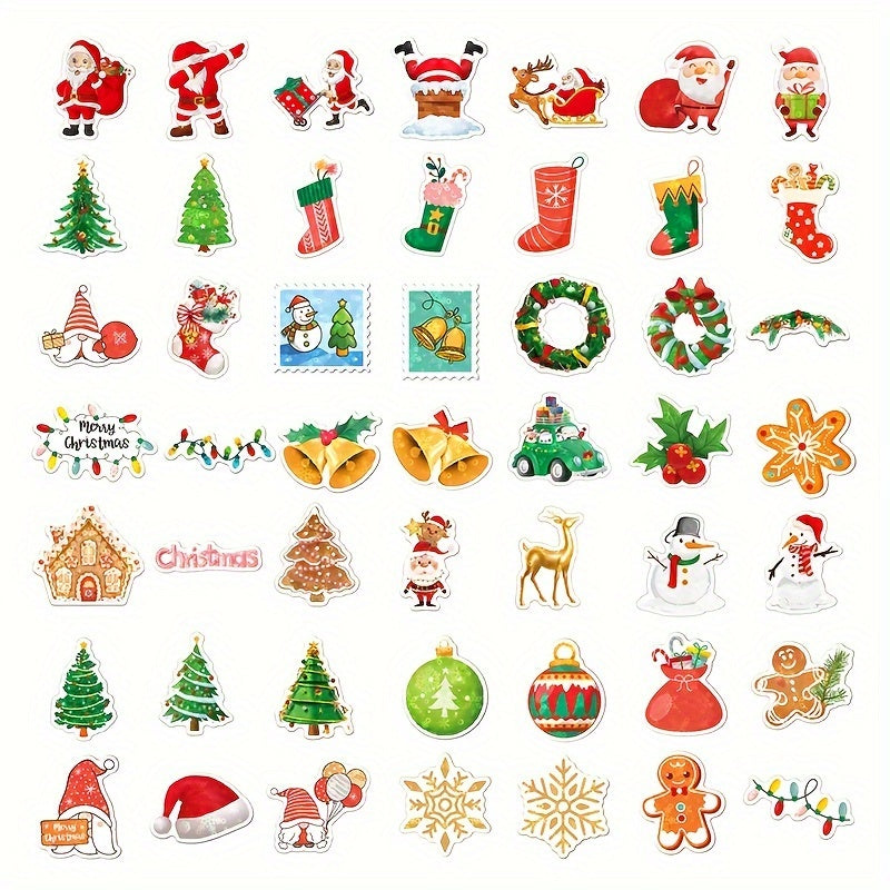 100 Christmas Stickers Holiday Gift Waterproof