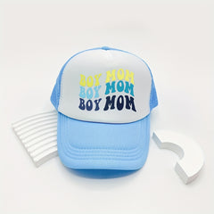 BOY MOM GIRL MOM Trucker Hat Printed & Pink Couple Baseball Cap