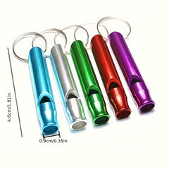 4pcs Aluminum Whistles w/ Key Ring for Outdoor Survival Emergency