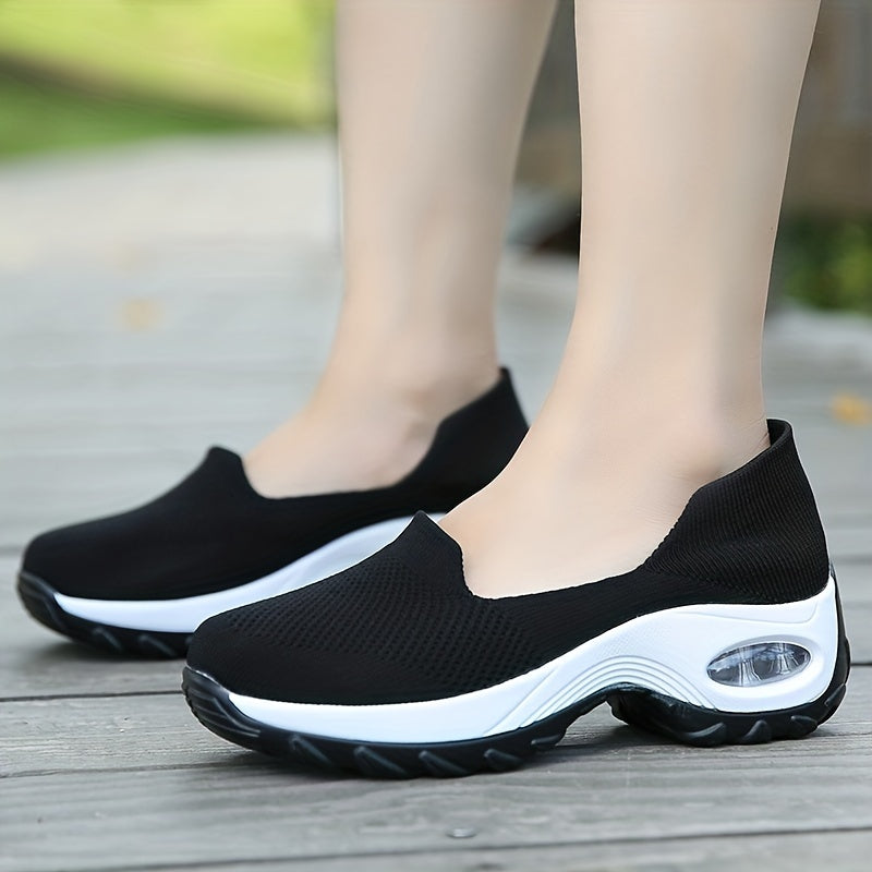 Women's Mesh Chunky Sneakers Slip On Lightweight Nursing Shoes