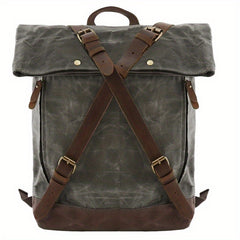Men's Canvas Backpack Outdoor Travel School Bag Vintage Anti theft Laptop Backpa