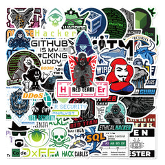 50 Unique Hacker Programming Stickers for Laptops Skateboards Helmets