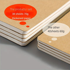 Thick Cowhide Sewing Notebook 38 Pages Student Homework Shorthand Book
