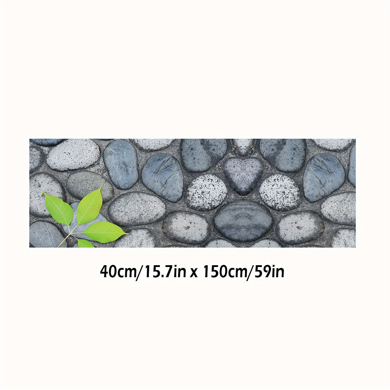 Stone Path Floor Mat Soft Non Slip Waterproof Stain Resistant