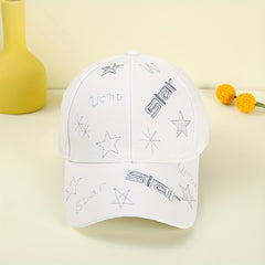 Star Embroidery Baseball Cap Adjustable Couple Dad Hats