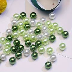 170pcs Green Mixed Pearl Throwing Beads