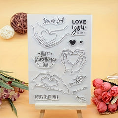 Hand In Hand Clear Stamps Father's Transparent Stamp DIY Craft Making
