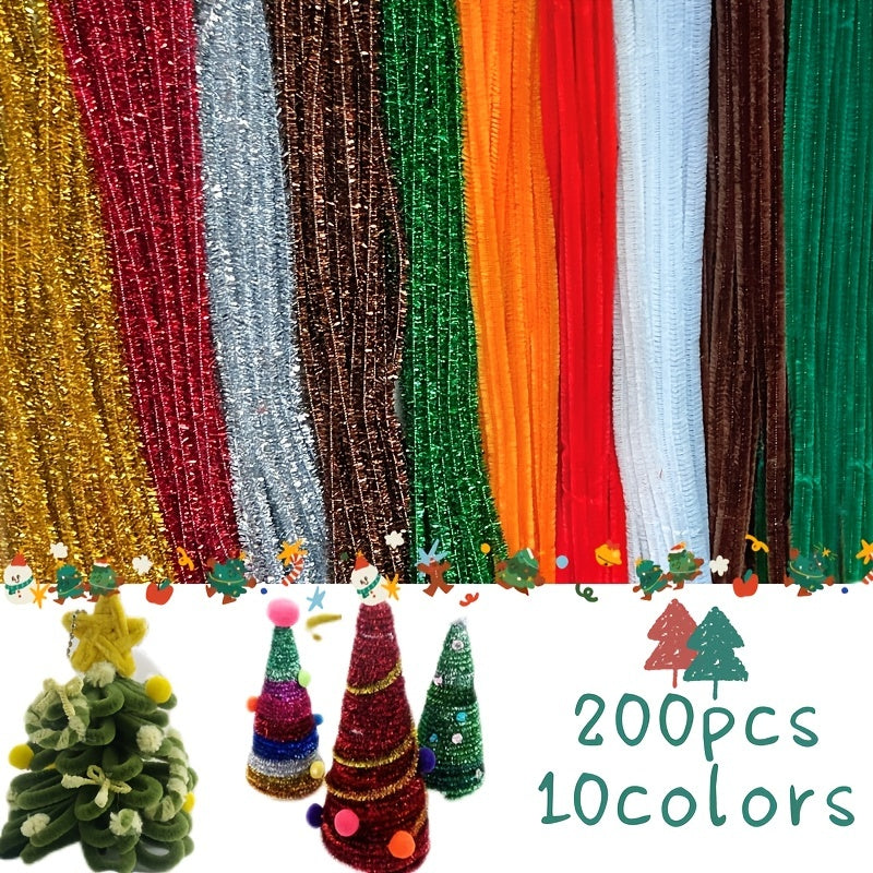200pcs Craft Pipes For Christmas Decoration DIY