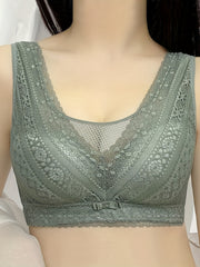 Wireless Lace Bra Full Coverage Comfortable Intimates Underwear