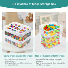 3 Tier Large Stackable Storage Box With Lids & Compartments Organiser