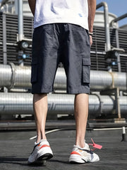 Classic Cargo Shorts Men's Casual Pocket Waist Drawstring Cargo Shorts