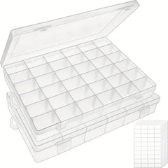 24-36 Grid Plastic Storage Box Jewelry Bead Organizer