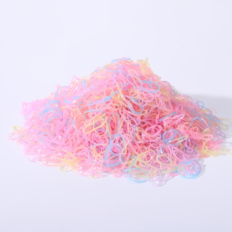 1000pcs Girls Colorful Hair Ties Set Holiday Gift