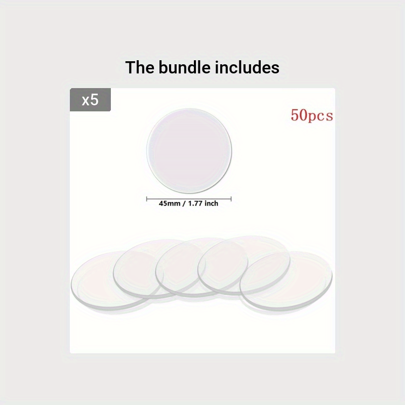 50pcs Transparent Double Sided Tape Stickers Waterproof No Traces