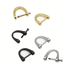 6pcs D Rings Horseshoe & U Shape D Rings for DIY Leather Craft