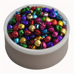 200Pcs 6-8mm Mixed Jingle Bells for DIY Jewelry Crafts