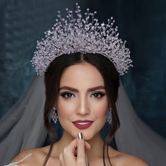 Crystal Rhinestone Bridal Headband Wedding Hair Accessory Tiara for Brides