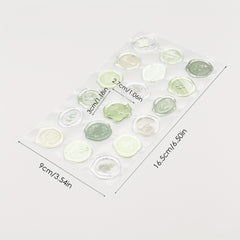 DIY Green Flower Branch Leaf Fire Paint Seal Stickers 18pcs