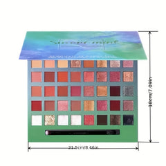 48-Color Eyeshadow Palette Multicolor Brown Orange Sequin Matte Shimmer Finish