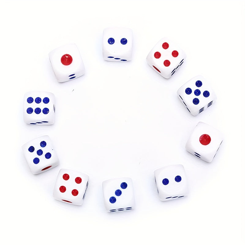 10pcs 10mm D6 Dice Square Opaque Portable Table Games Tool