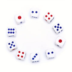 10pcs 10mm D6 Dice Square Opaque Portable Table Games Tool
