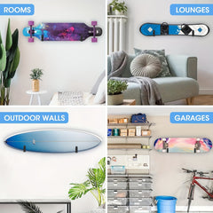 2pcs Snowboard Wall Mount Clip Snowboard Storage Hook