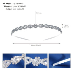 Rhinestone Silvery Hairband Headband Princess Tiara Wedding Birthday Cosplay