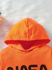 Kids Sports Style Hoodie & Retro Cargo Pants Set