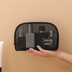 Breathable Mesh Clear Makeup Bag for Purse