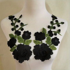 2pcs Ethnic Style Flower Embroidery Applique Patches For Skirt Sew On Clothing