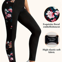 Flower Graphic Yoga Pants High Stretch Leggings Women's Activewear