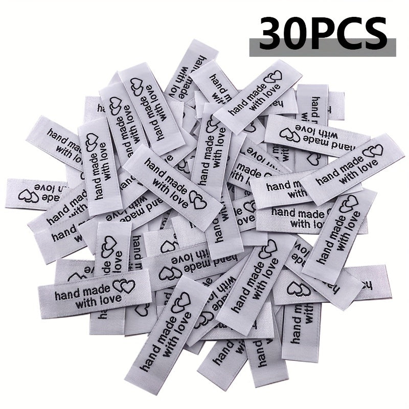 120pcs Personalized Woven Sewing Labels With Love for Clothing Garment