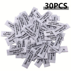 120pcs Personalized Woven Sewing Labels With Love for Clothing Garment