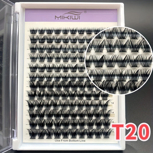 168pcs DIY Eyelash Extension Kit D Curl Volume Individual Lashes 8-16mm