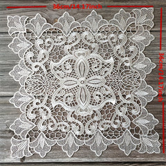 Polyester Lace Tablecloth Embroidered Dining Table Mat