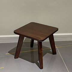 Walnut Dark Solid Wood Shoe Changing Stool Adult Wooden Small Stool