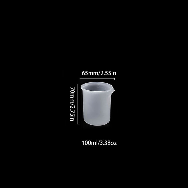 Silicone Measuring Cup 100-750ML for DIY Jewelry Making Epoxy Resin Mixing