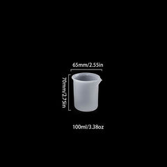 Silicone Measuring Cup 100-750ML for DIY Jewelry Making Epoxy Resin Mixing