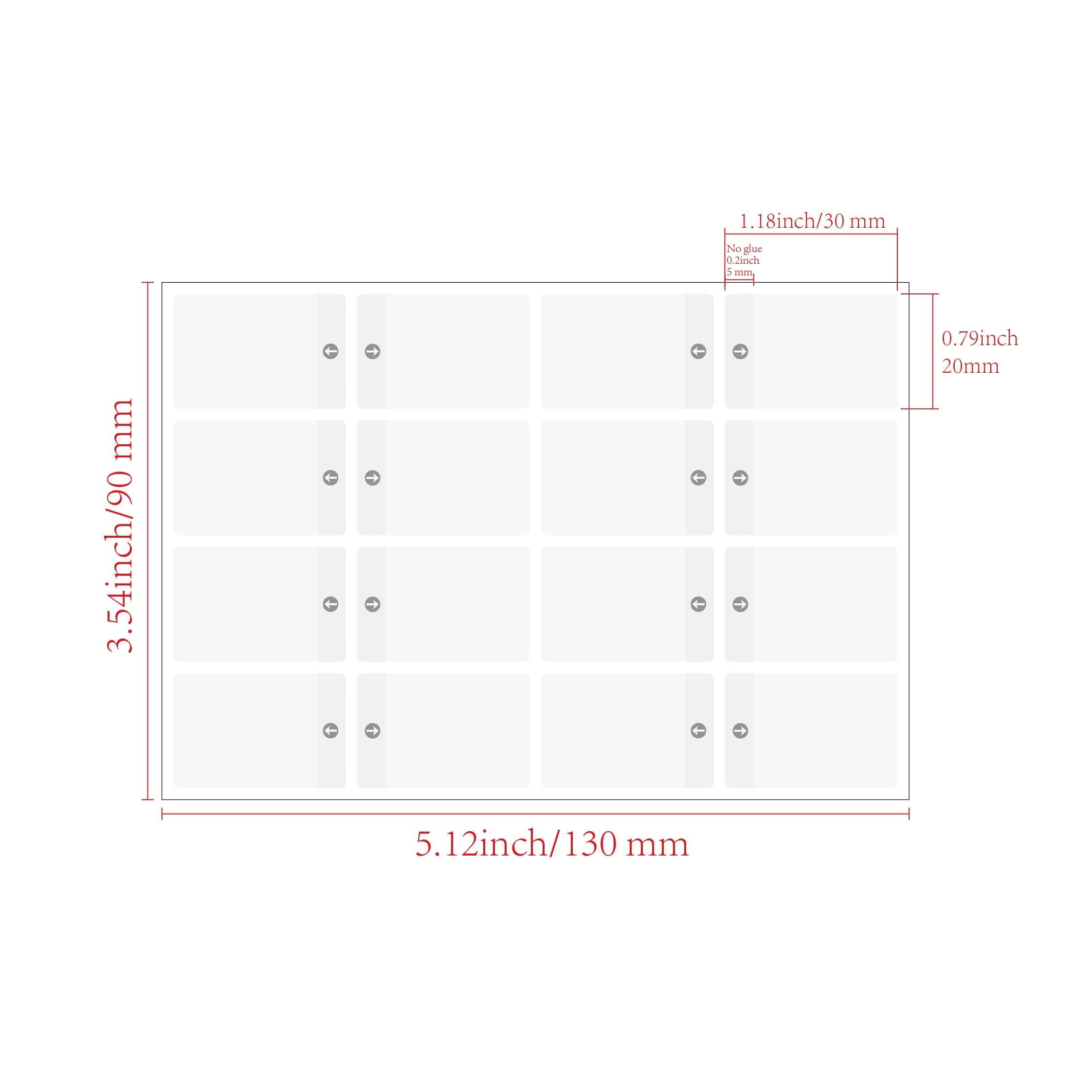 320pcs Arrow Self-adhesive Sealing Sticker