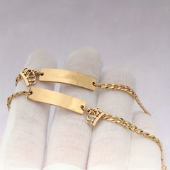 Stainless Steel Laser DIY Letter Bracelet for Boys and Girls