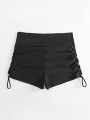 Vacay Bikini Bottoms Solid High Waisted Beachwear Shorts