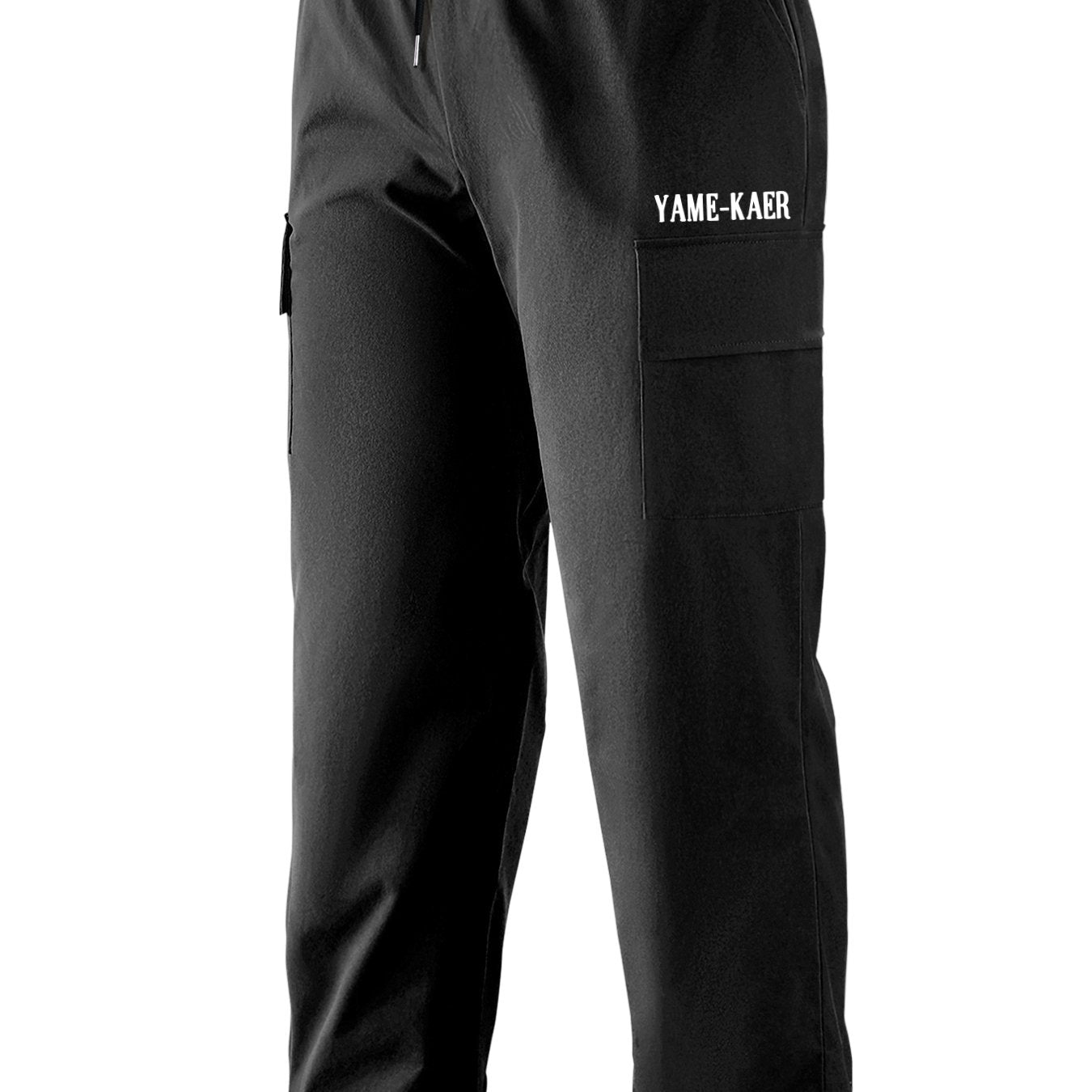 Skeleton Print Cargo Pants Men's Casual Straight Leg Drawstring Cargo Pants