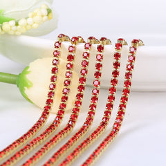 1 Yard 2 5mm Bling Crystal Rhinestone Trim Chain DIY Jewelry Crafts